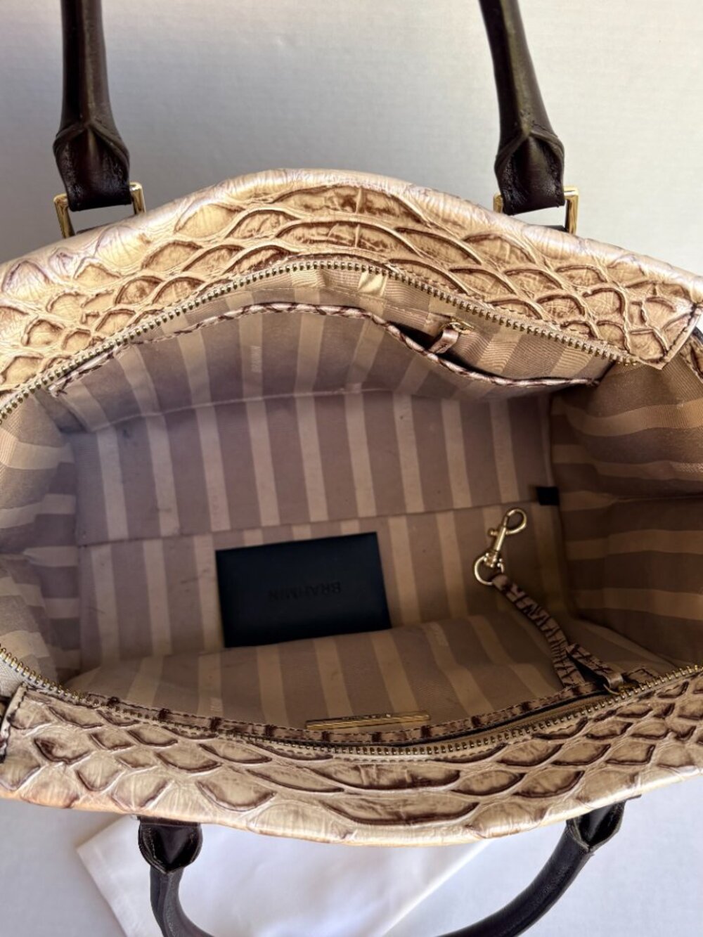 Authentic Brahmin Medium Asher Silver Living Melbourne Tote - Picture 6 of 6